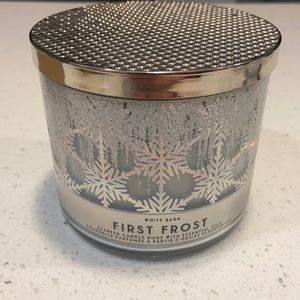White barn first frost candle